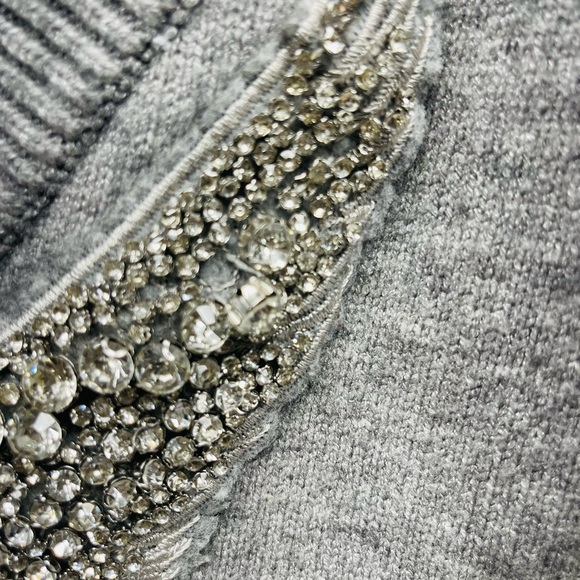 Pixie Market New York gray sweater eagle stones print size L - Picture 3 of 7